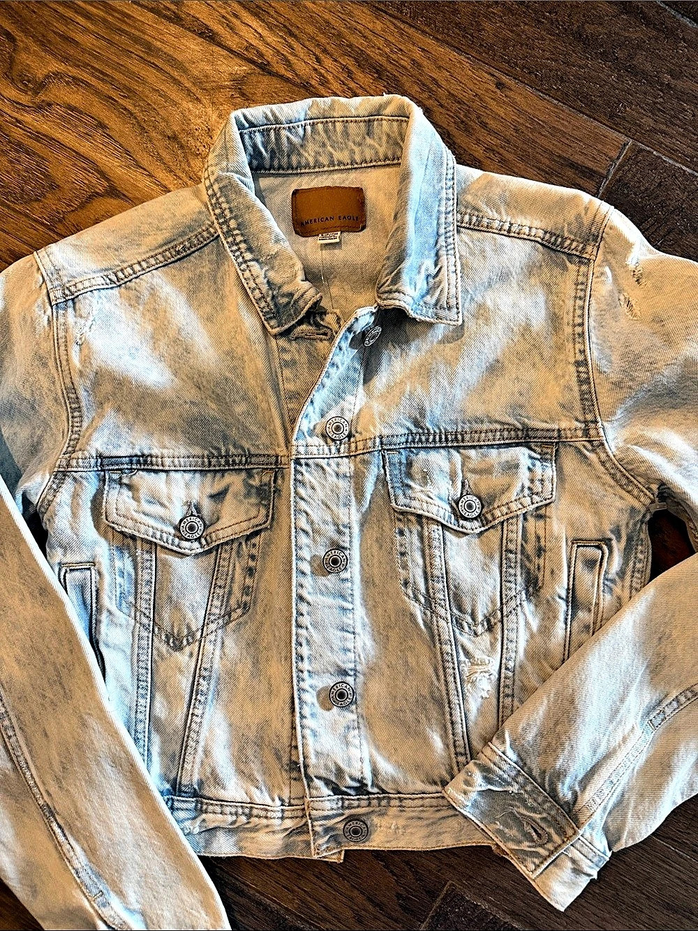 American Eagle Women's Denim Jean Jacket in Blue